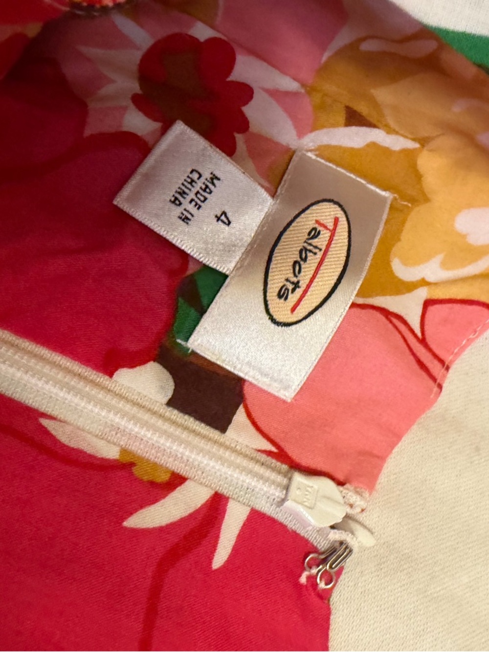 Talbots Floral Dress in Pink, Red, Yellow & Green - Picture 4 of 8